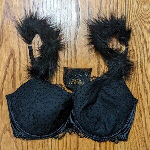 Victoria's Secret Dream Angels Lined Demi Double Bra with Feather Straps